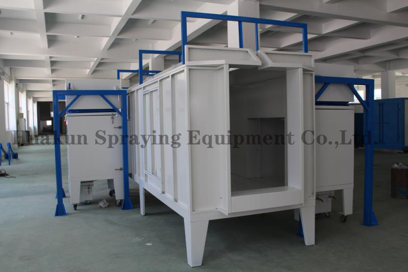 Double side manual electric powder coating booth